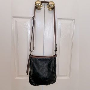Fossil Embossed Cross Body Bag